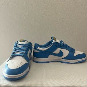 Nike Blue and White Dunk Sneakers